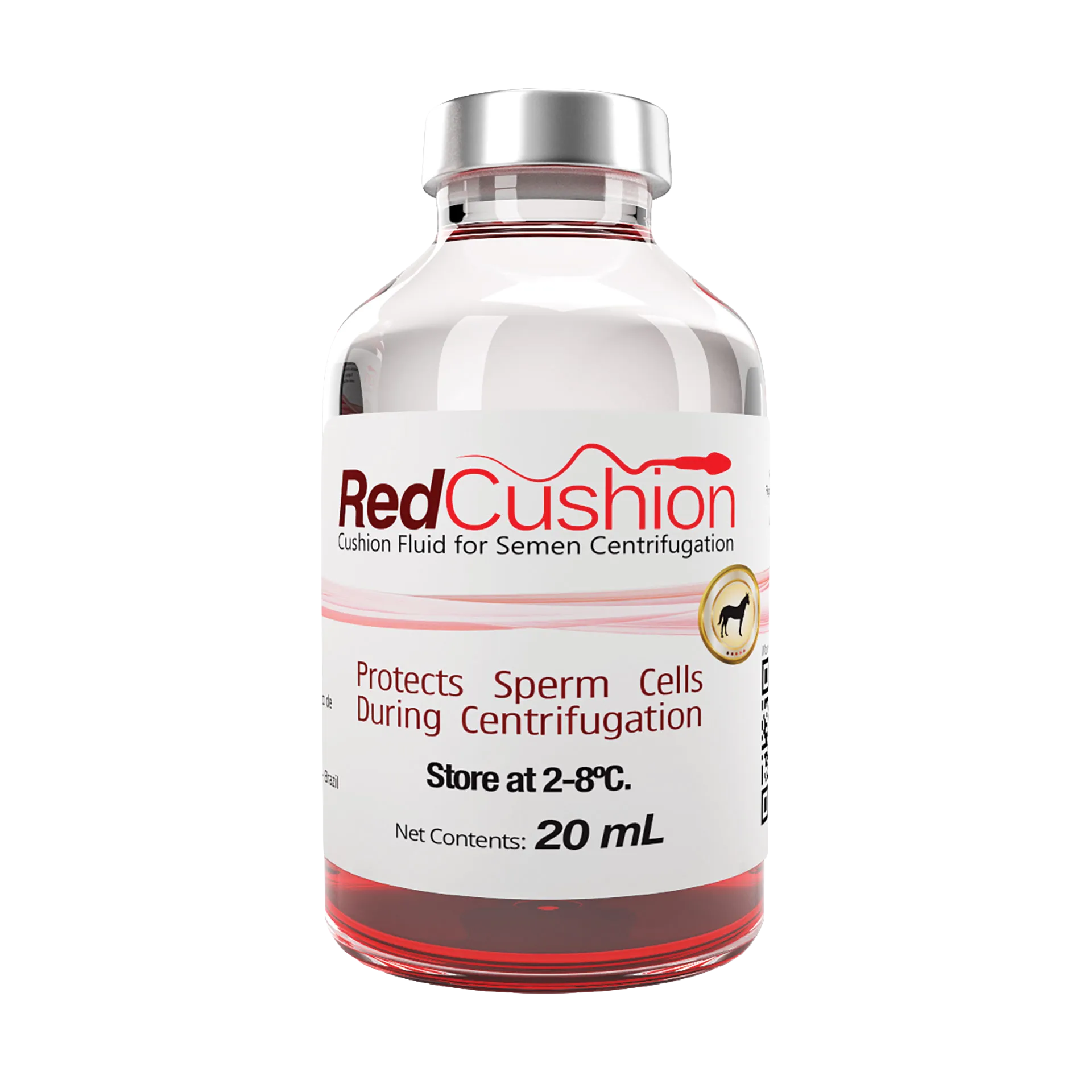 Botu Red Cushion,"Glass vial with silver cap and red liquid"