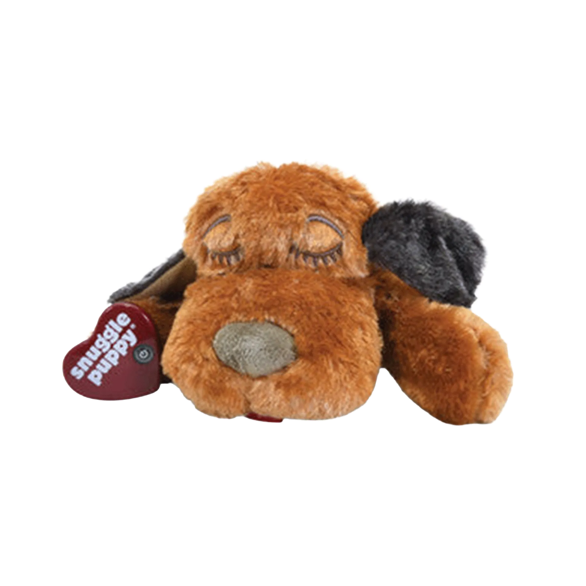 Snuggle Puppy & Kitten,"Brown plush sleeping dog with floppy ears and heart tag"