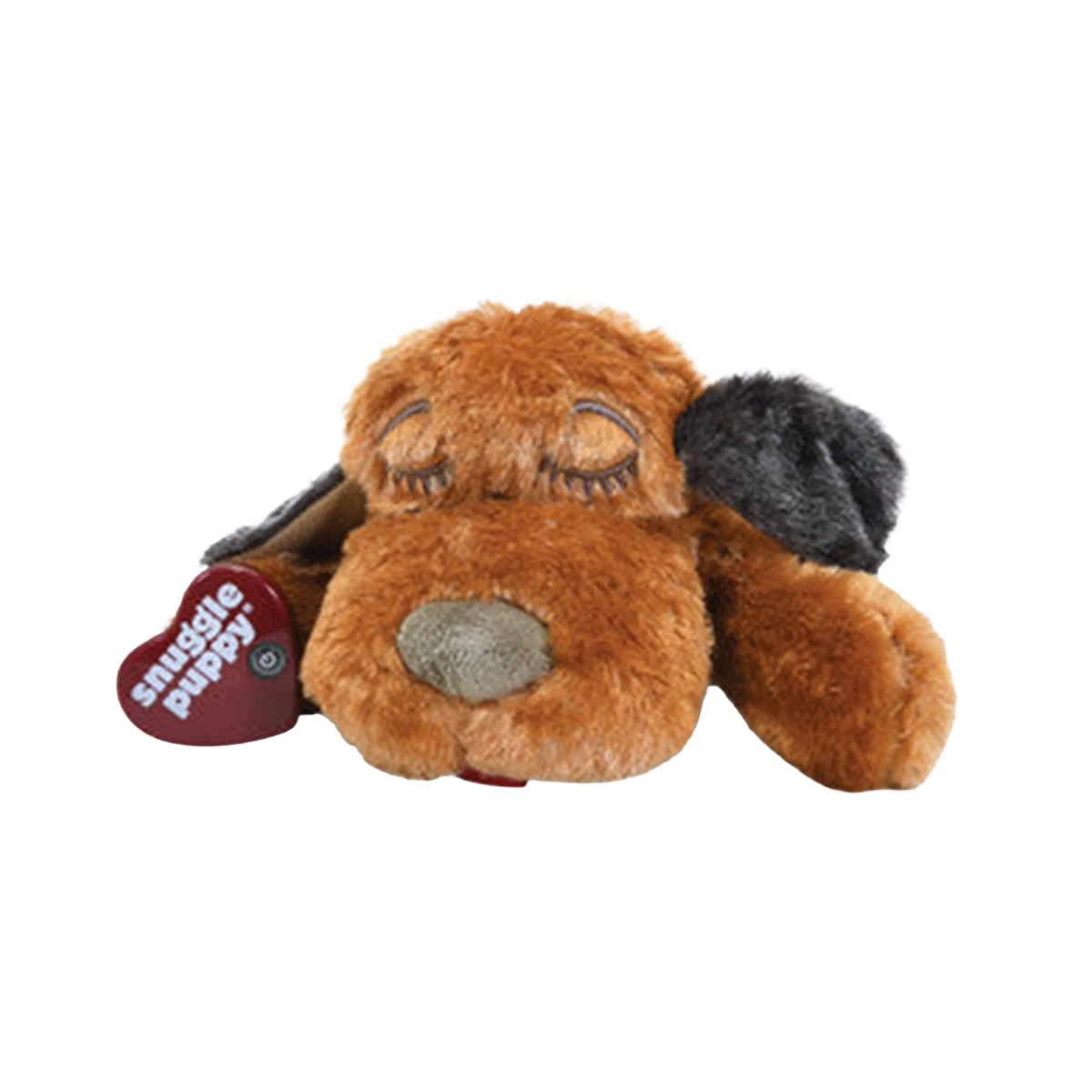 Snuggle Puppy & Kitten,"Brown plush sleeping dog with floppy ears and heart tag"