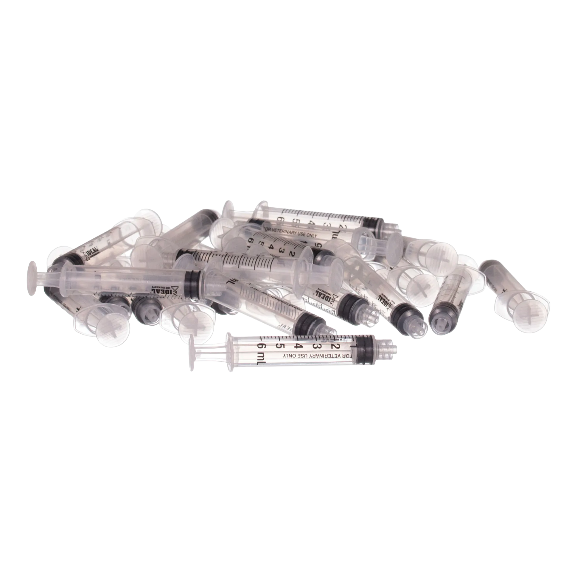 Small Syringes without Needles,"Pile of clear plastic syringes without needles"