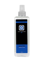 Maschio Fragrance,"Clear rectangular spray bottle with black and blue label"