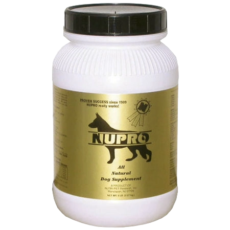 Nupro®,"White supplement jar with black lid and gold label"