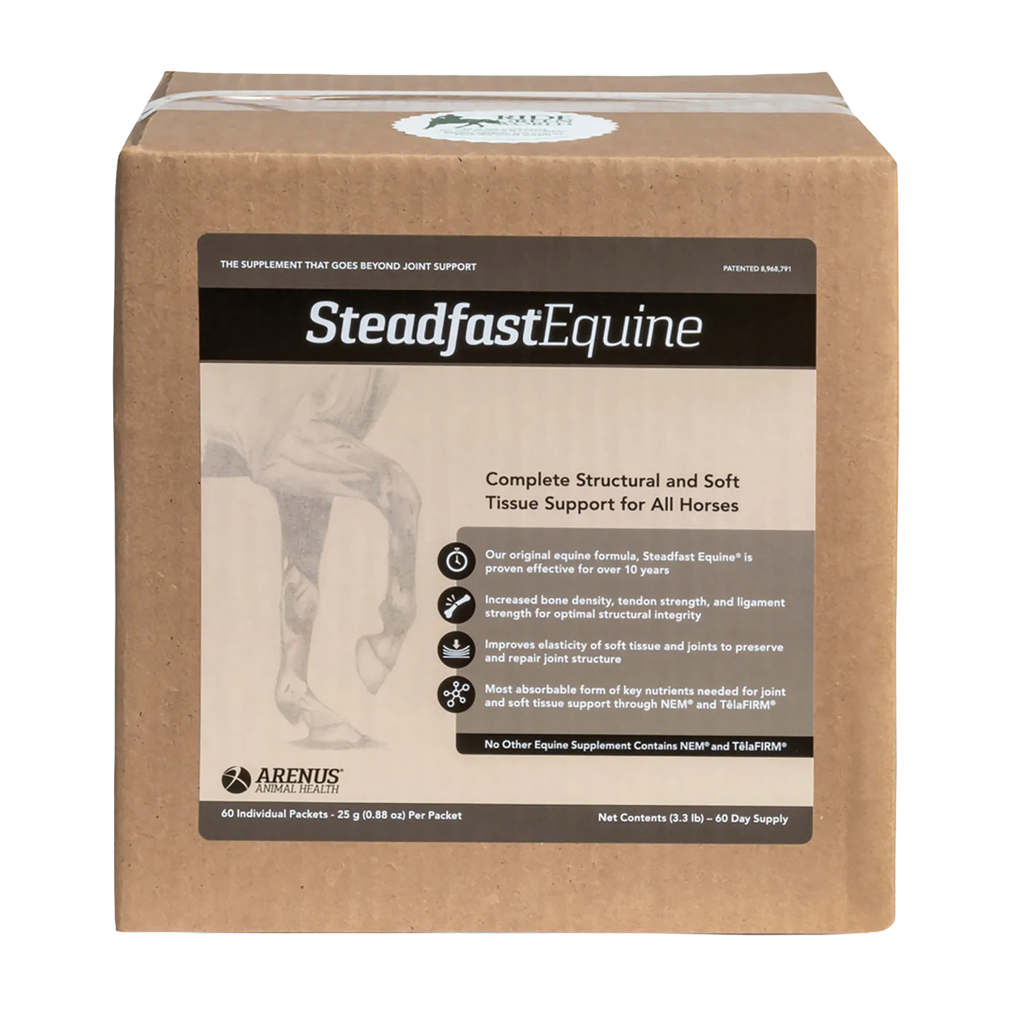 Steadfast® Equine,"Brown product box with front label visible"
