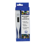 Digital Thermometer,"White digital thermometer in blue retail packaging"