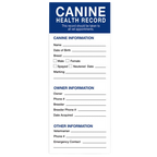 Revival Health Records for Dogs and Cats,"Canine health record form pad"