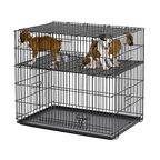 Midwest® Puppy Playpen,"Black wire playpen with raised mesh floor and tray"