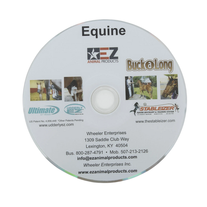 Udderly EZ Horse Milker,"Printed instructional DVD disc with horse photos"
