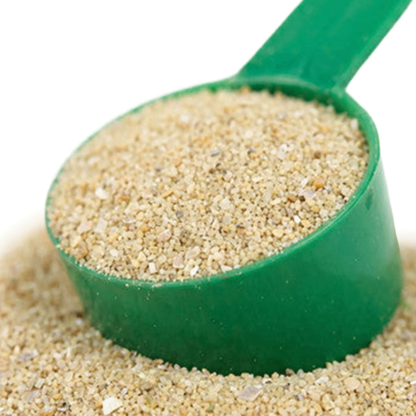 Heiro™,"Green scoop filled with beige granular powder"