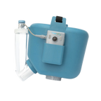Flexineb® E3 Portable Equine Nebulizer Complete System with 2 Standard Med Cups,"Blue nebulizer unit with attached clear medication cup"
