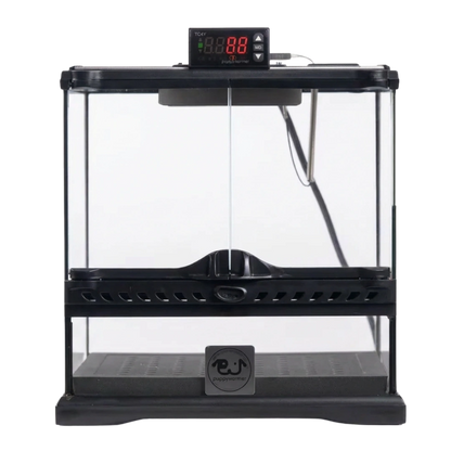 Puppywarmer® Puppy Incubator,"Glass-front incubator with digital control display"