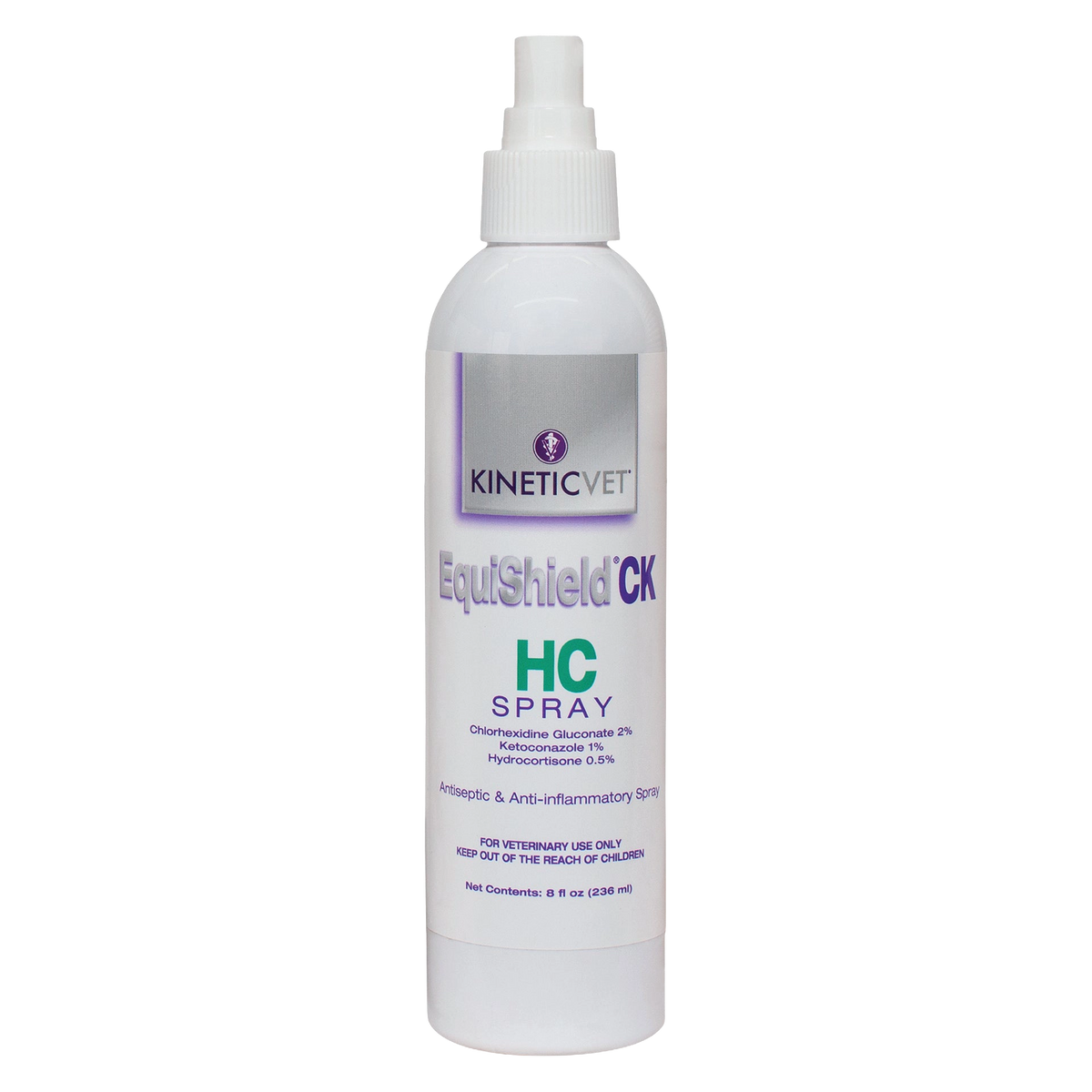 EquiShield® CK HC Salve and Spray,"White spray bottle with ribbed pump top"