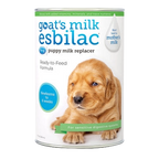 Goats Milk Esbilac® Puppies,"Can of puppy milk replacer with puppy photo"