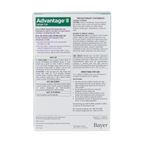 Advantage™ II for Cats,"Back of box with directions and precaution label"