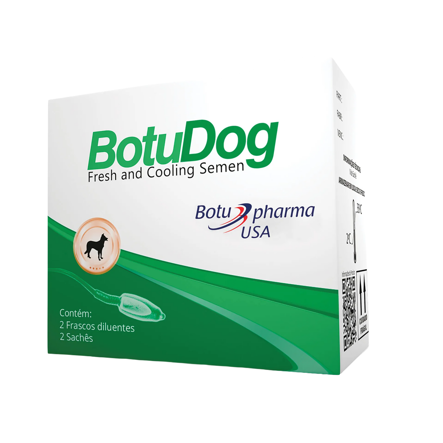 BotuDog,"White and green product box with dog icon and side panel"