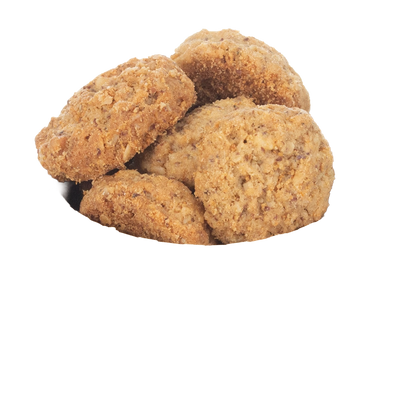 Caitec Oven Fresh Bites Parrot Cookies,"Four round crumb-coated cookies"
