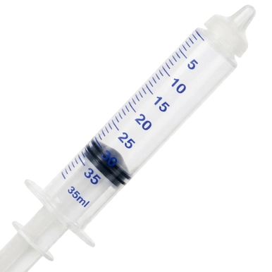 Puppywamer Latchons Syringe Nipple Feeders,"Clear feeding syringe with measurement markings"
