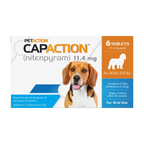 CapAction®,"Product box with beagle image and 6-tablet label"