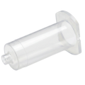 Blood Collection Vacutainer Holder,"Clear cylindrical holder with flared finger grip"