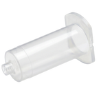 Blood Collection Vacutainer Holder,"Clear cylindrical holder with flared finger grip"