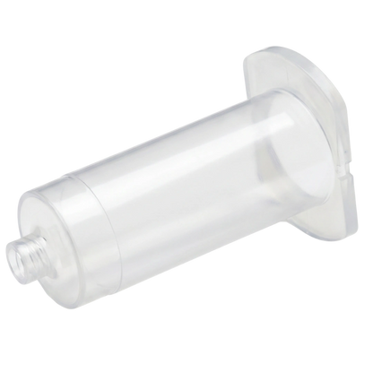 Blood Collection Vacutainer Holder,"Clear cylindrical holder with flared finger grip"