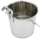 Flat-Sided Pails,"Metal pail with flat side and hanging hooks"
