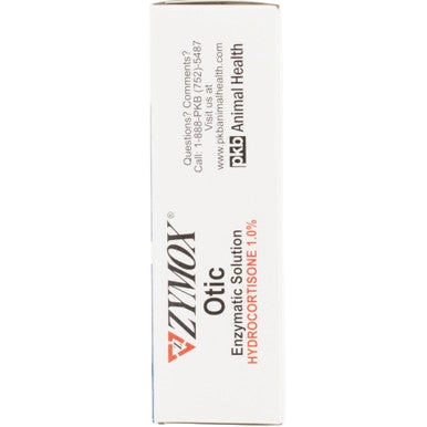 Zymox® Otic HC 1.0% Enzymatic Solution,"Side view of product box"