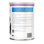 Esbilac® Puppy Milk Replacer,"Back of powder canister with blue label panel"