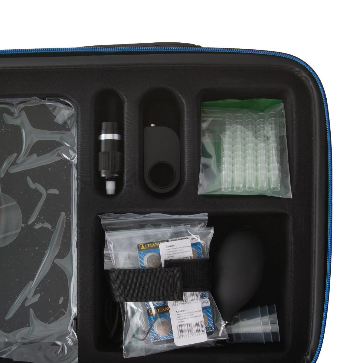 iSperm Semen Analyzer,"Open carrying case with device, pipette tips, and accessories"