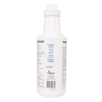 Rescue®  Disinfectant Cleaner,"White bottle with screw cap, back label view"