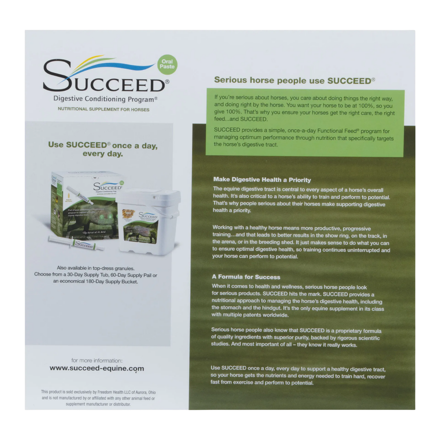 SUCCEED® DCP,"Product box, paste syringe, and white bucket"