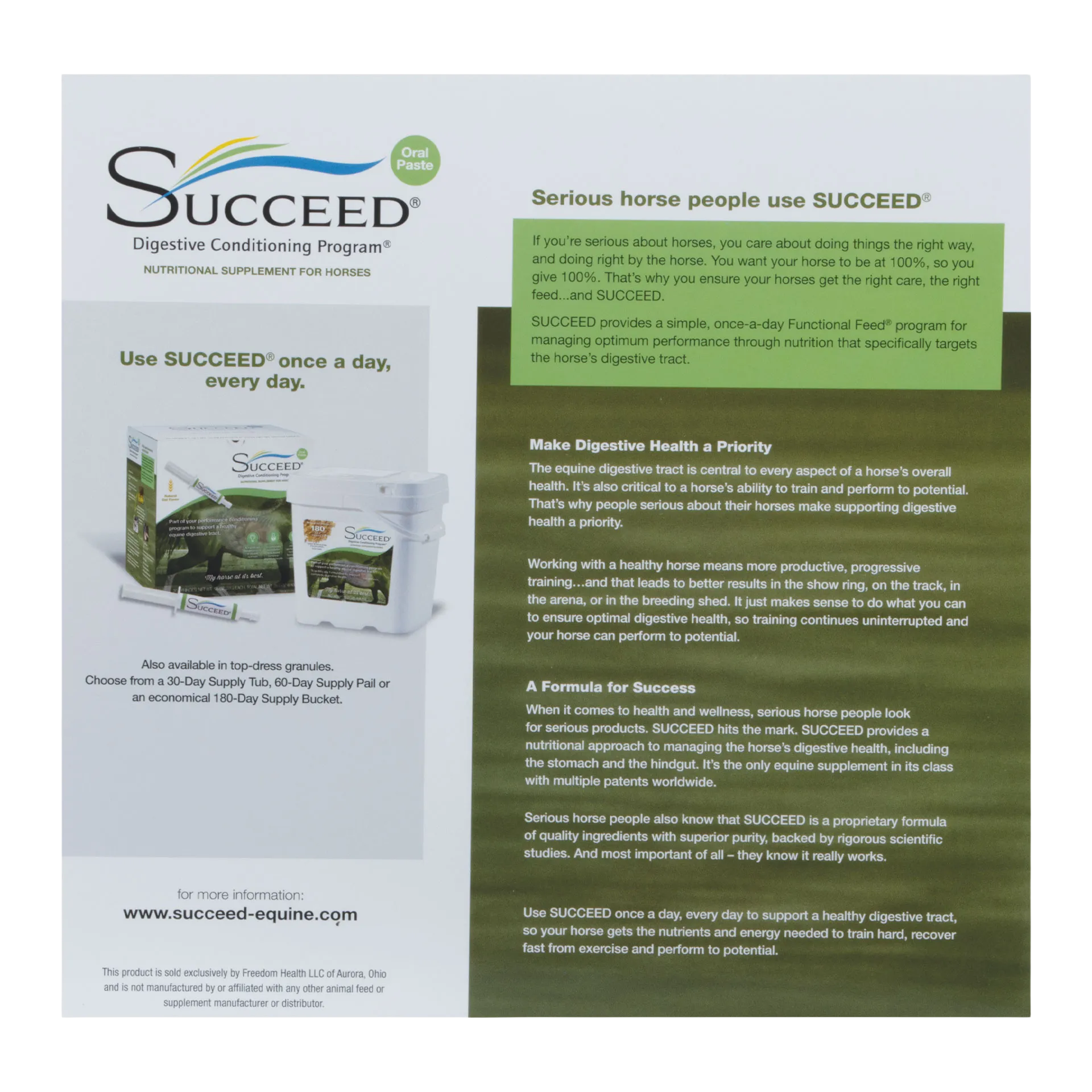 SUCCEED® DCP,"Product box, paste syringe, and white bucket"