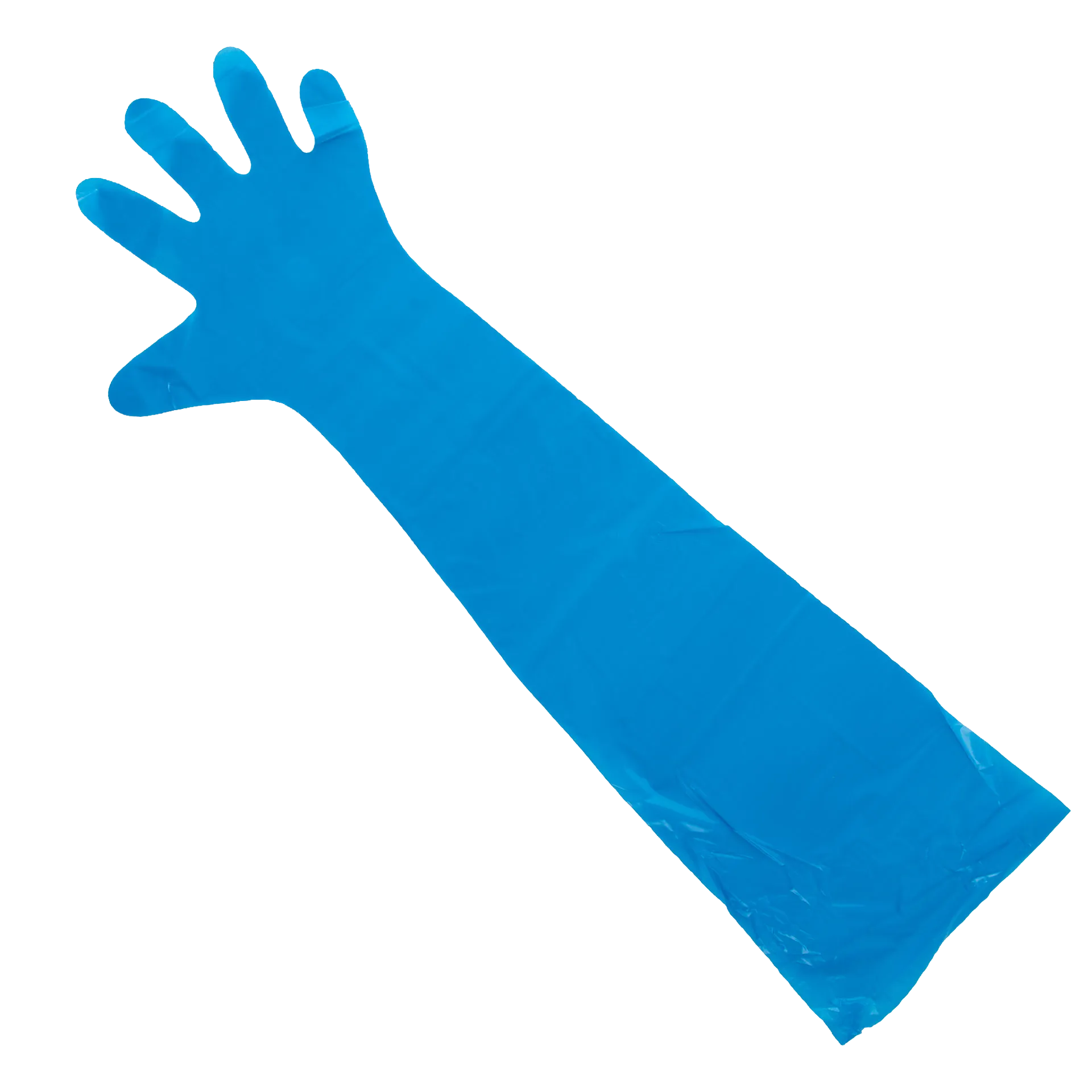 Shoulder Length OB Gloves,"Blue shoulder-length glove"