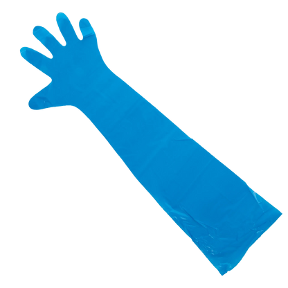 Shoulder Length OB Gloves,"Blue shoulder-length glove"