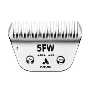 CeramicEdge Wide Blade Set of 5 by Andis,"Close-up of clipper blade with fine metal teeth"