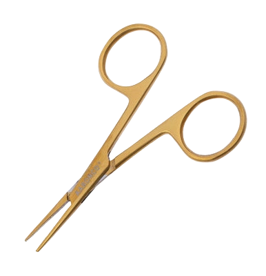"Aaronco 3.5"" Mini Stat Straight Ear Hair Puller and Tick Remover","Gold scissor-style tweezer tool with straight tips"