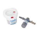 Wysiwash® Sanitizing System,"White bucket with lid and gray hose attachment"
