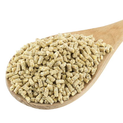 Lafeber Premium Daily Diet Bird Food,"Pellet bird food in a wooden scoop"