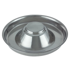 Flying Saucer Dish,"Stainless steel dish with raised center dome"