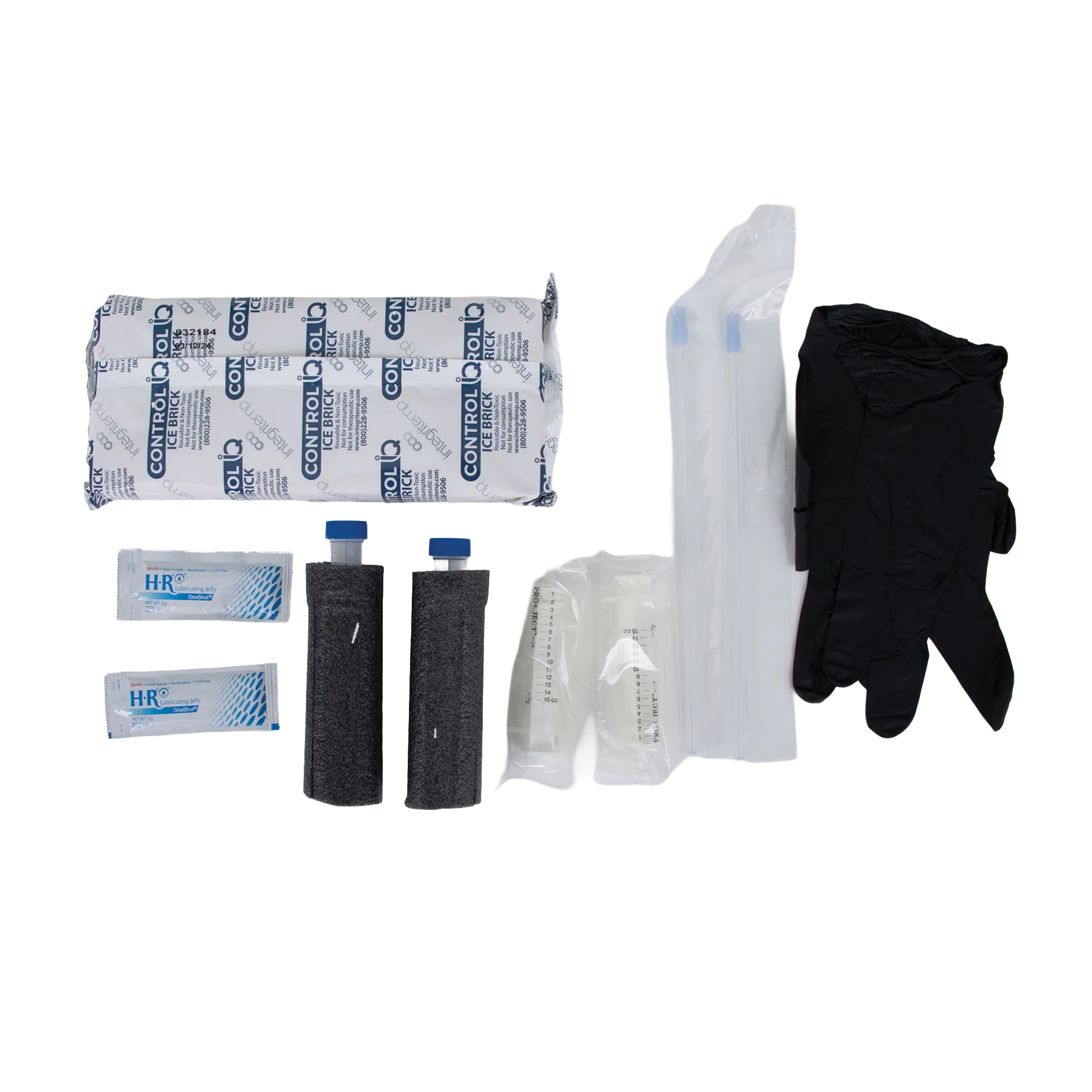 Canine Express Semen Transport Kit,"Ice pack with clear tubes, vials, and gloves"