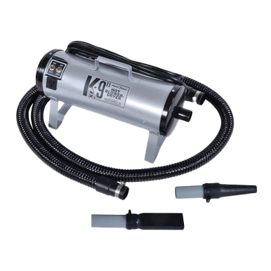 K-9 II Dog Dryer With FREE Water Peeler,"Metal dog dryer with flexible hose and two nozzle attachments"