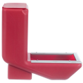 Kane Kennel Feeder,"Red side-view feeder with metal-edged trough"