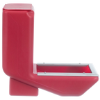 Kane Kennel Feeder,"Red side-view feeder with metal-edged trough"