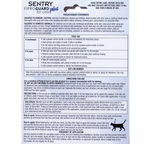 Sentry® Fiproguard® Plus for Cats,"Back of package with usage directions and precautions"
