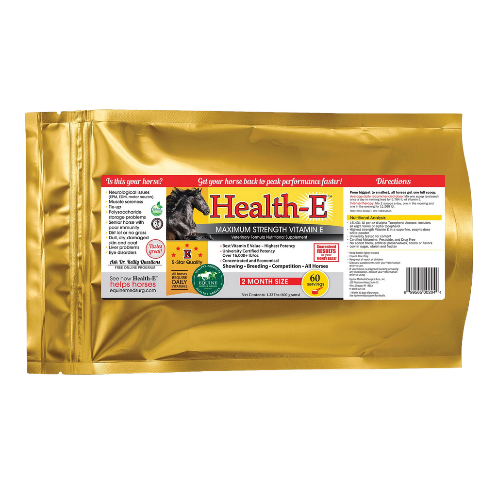 Health E™,"Gold foil pouch with front product label"