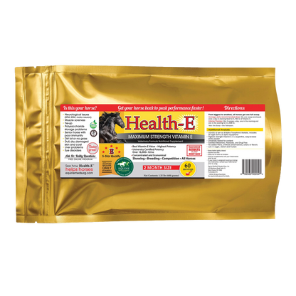 Health E™,"Gold foil pouch with front product label"