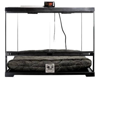 Puppywarmer Bundles,"Black warming unit with digital display and quilted bed"