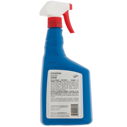 Adams™ Plus Flea & Tick Spray,"Blue spray bottle with red trigger and back label"