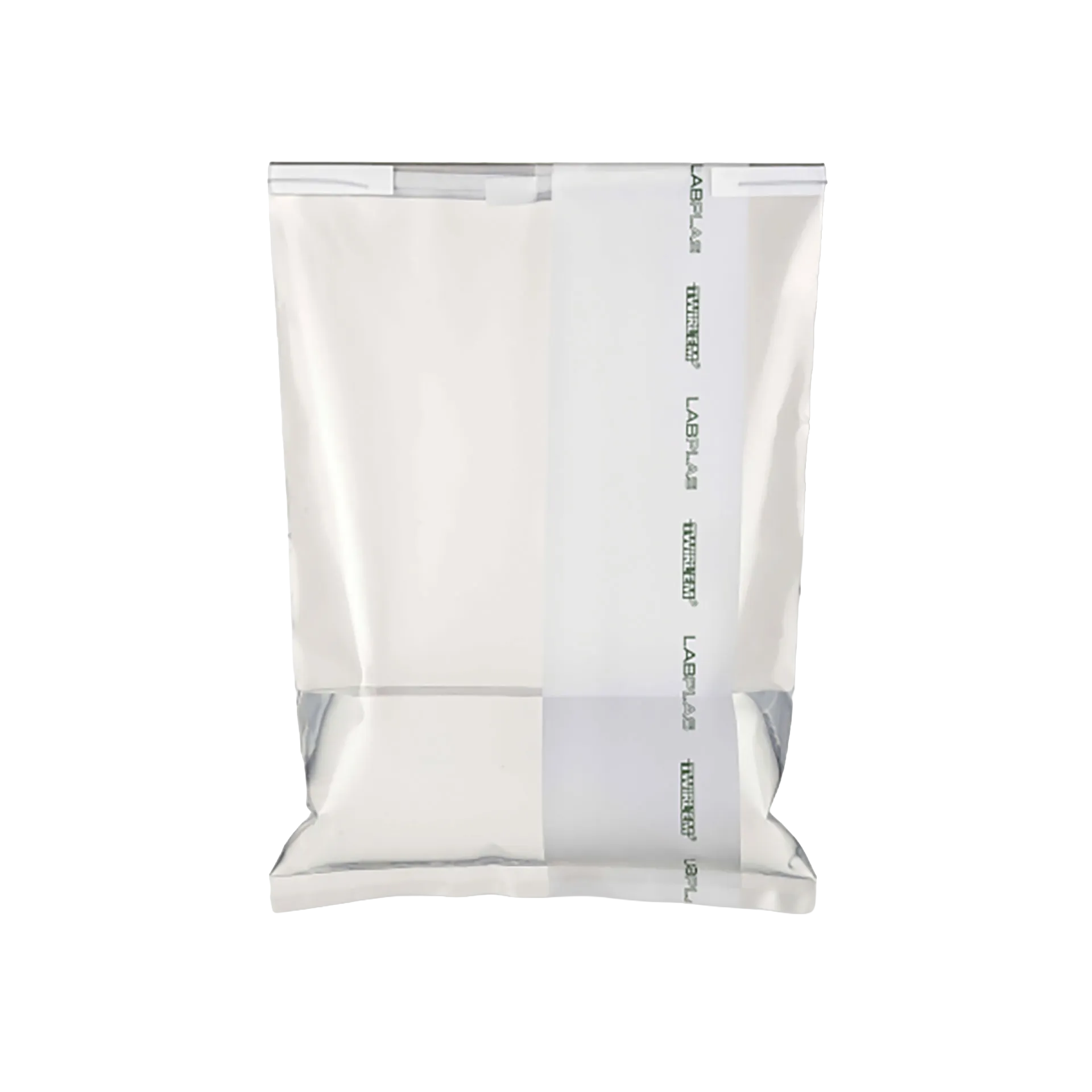 Twirl'em Specimen Bags,"Clear specimen bag with white write-on strip and twist-tie top"