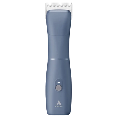 Emerge Clipper Blue by Andis With FREE 8Pc Wide Comb Attachment Bundle by Andis,"Blue cordless hair clipper front view"