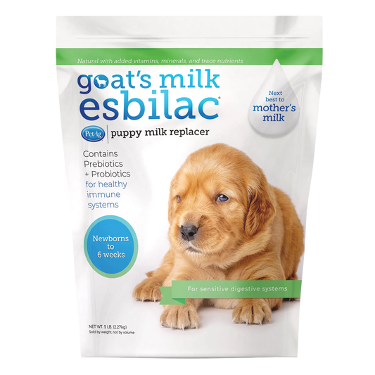 Goats Milk Esbilac® Puppies,"White pouch with puppy image on front"